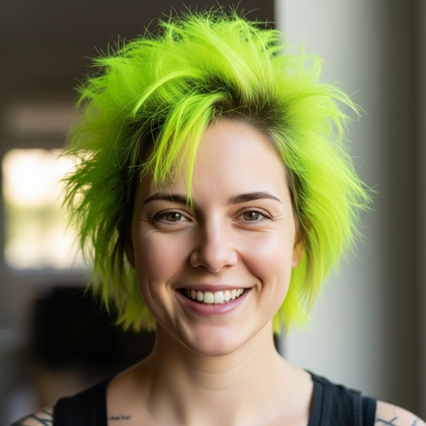 Punk Verde Neón hairstyle preview
