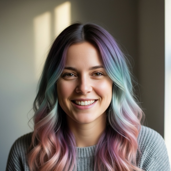 Ombré Arcoíris hairstyle preview