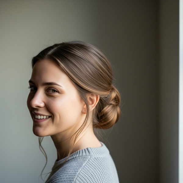 Moño Bajo Liso hairstyle preview